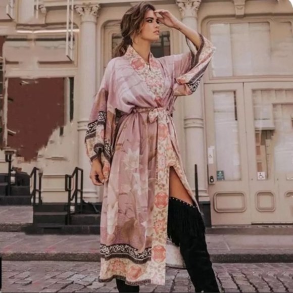 New Boho Gypsy Festival Kimono Duster Swim CoverUp - Picture 8 of 12
